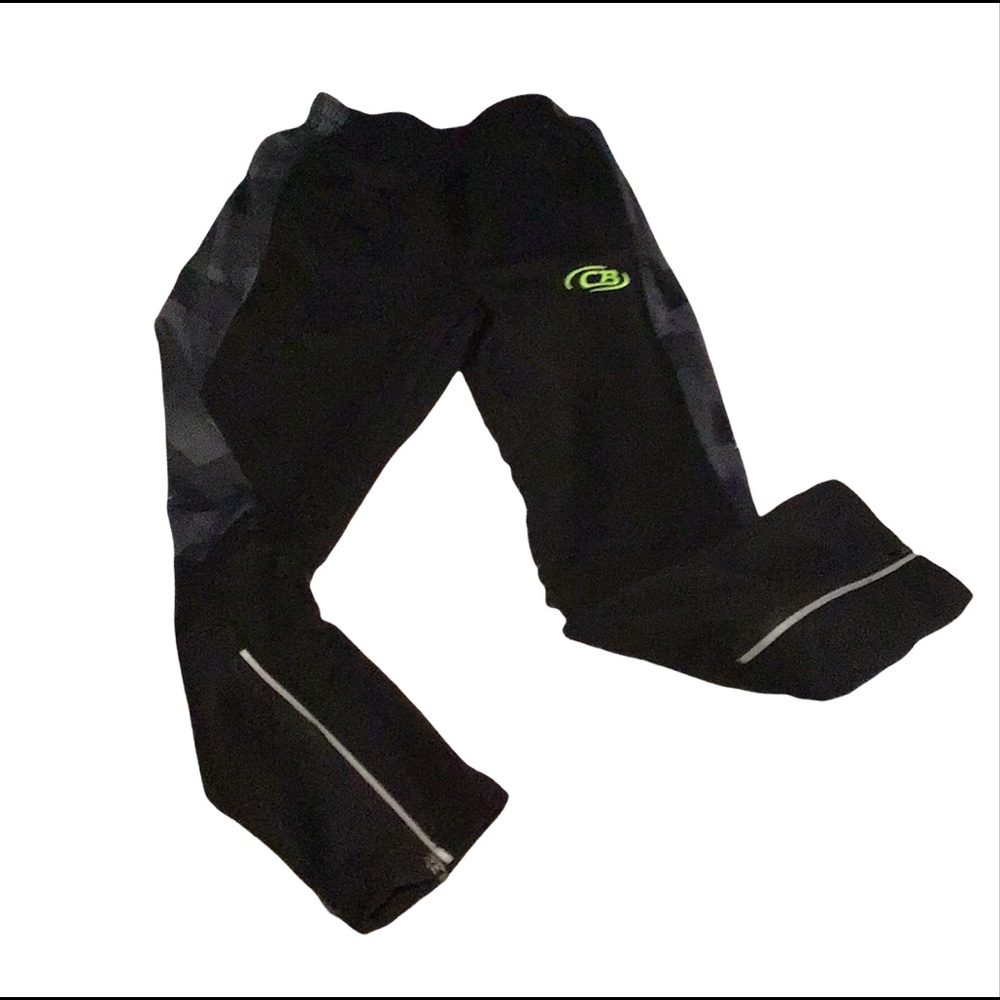 Boy’s pre worn good condition CB size 4T athletic joggers black reflective zip